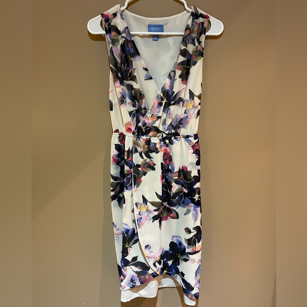Simply Vera Vera Wang Multi-Color Floral Sleeveless Dress